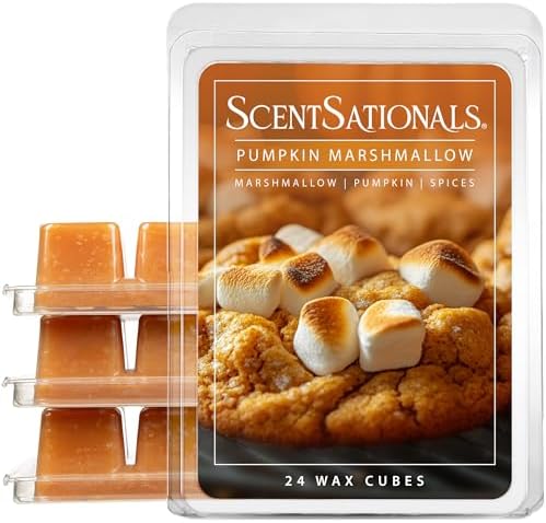 Scentsationals Pumpkin Marshmallow Scented Fall Wax Melts 10oz (24 Cubes)