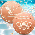 OICEME Bird Bath Purification Disc Pure Copper Outside Winter Solar Power Birdbath Deicer Cage Hanging Bowl Metal Deck Railing Glass Concrete Ceramic Stone Ground Water Bird Bee
