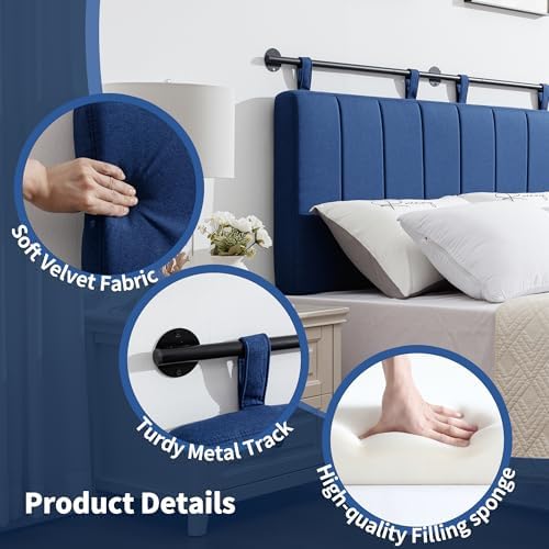 UEV Queen Headboard Only, Wall Mounted Hanging Upholstered Bed Head Board