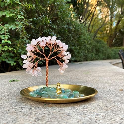 Incense Holder for Sticks, Healing Crystal Stone Money Tree Incense Burner, Ash Catcher for Yoga, Meditation and Home Decor
