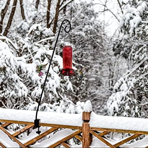 MIXXIDEA 2 Packs Heavy-Duty Deck Hook, Deck Rail Pole,Deck Bird Feeder Pole