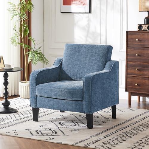 VINGLI Accent Chair, Chenille Upholstered Armchair, 380 LBS, Living Room