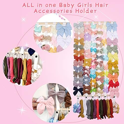 Hair Bow Holder Organizer for Girls Hair Clips Headband Storage