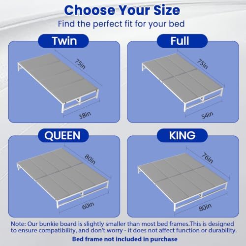 Heavy Duty Bunkie Boards Twin Size (38x75) - Bed Boards to Stop Sagging