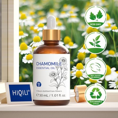 HIQILI Chamomile Essential Oil for Diffuser, Skin & Soap