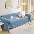 MEETSKY Sofa Slipcover Sofa Covers for 3 Cushion Couch Cover for L Shaped Sectional Sofa Covers Couch Protector Thick Chenille Fabric Washable, Modern Sofa Towel for Living Room, 91" x 134", Blue