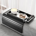Bestjing 2 in 1 Bamboo Sofa Armrest Tray Table for Couch