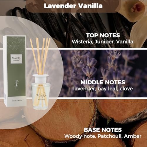 Lavender Vanilla Reed Diffuser Set,100ml(3.38oz)