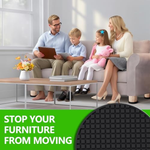 Non Slip Furniture Pads for Hardwood Floors - 8PCS 3.5" Caster Cups, Round