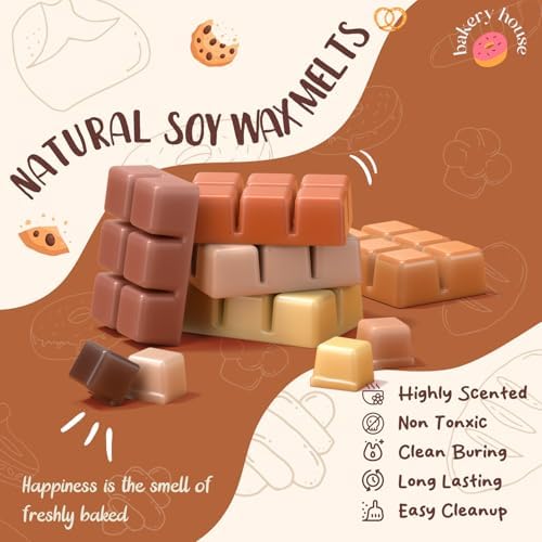 ARVIDSSON Bakery Scented Wax Melts, Natural Soy Wax Cubes for Wax Warmer
