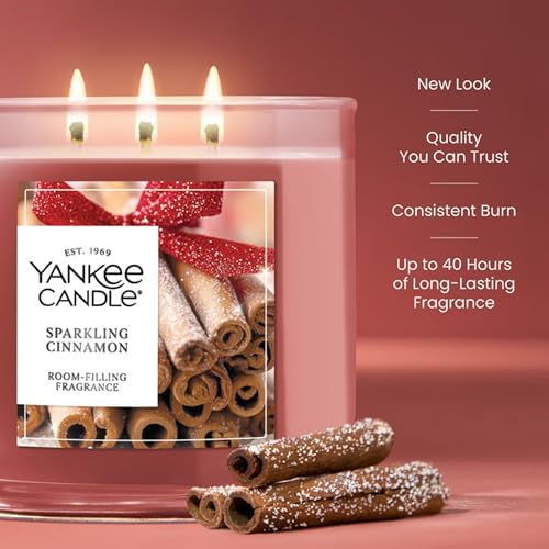Yankee Candle Sparkling Cinnamon Scented Candle, 14.5oz 3-Wick