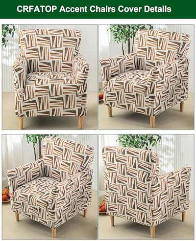 CRFATOP Accent Chair Cover, Stretch Armchair Slipcover for Living Room,A28