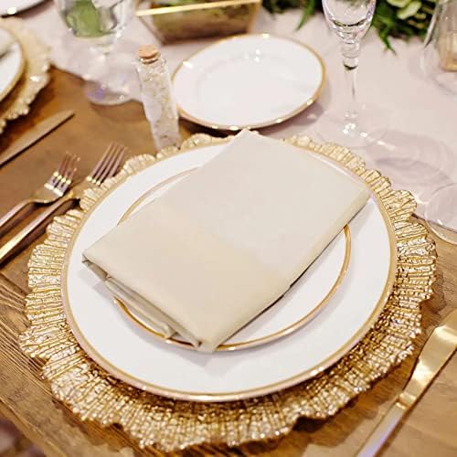 MAONAME Gold Charger Plates Set of 6, Reef Chargers for Dinner Plates