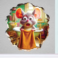 Funny 3D Mouse Shower Wall Sticker – Removable Mousehole Bathroom Décor for Kids or Whimsical Homes by MICESTERPIECE