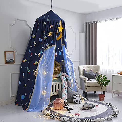 Mengersi Galaxy Bed Canopy Play Tent Mosquito Net,Lovely Castle Hanging House Decoration Reading Nook for Girls Boys