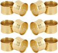 ITOS365 Gold Napkin Rings Set of 12, Handmade Hammered Metal Napkin Ring Holders for Dining Table, Wedding, Parties & Everyday Table Decor