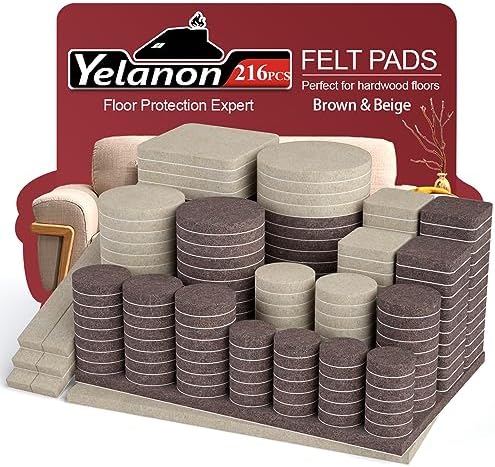Felt Furniture Pads for Hardwood Floors -Yelanon Felt Pads for Chair Legs