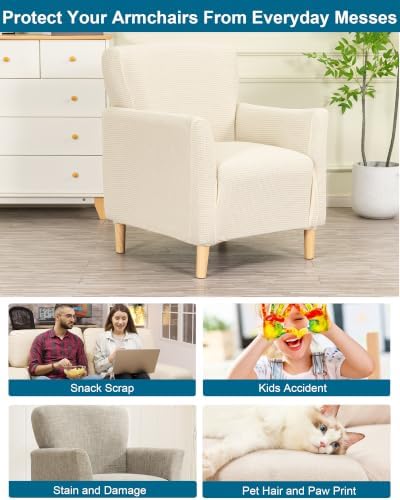 CRFATOP Accent Chair Cover, Stretch Armchair Slipcover for Living Room,A15