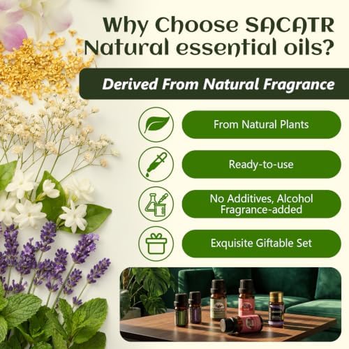 SACATR 25 Pcs Natural Essential Oil Sets, Fragrance Oil Scent (25 * 5ML)