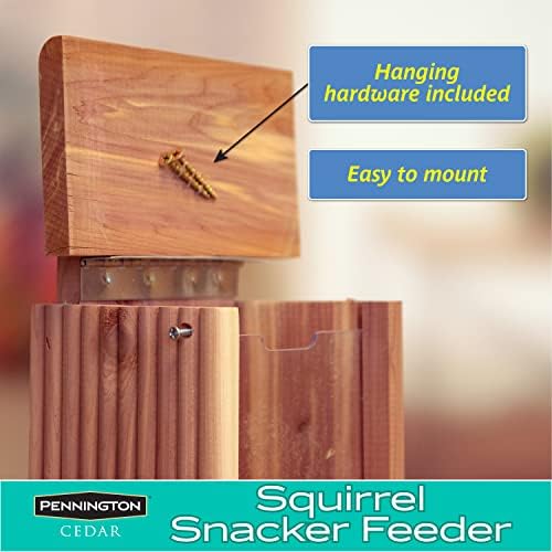 Pennington Cedar Squirrel Snacker Feeder, Squirrel Feeder, 2.75 LB