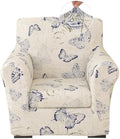 Stretch Printed Sofa Cover Couch Covers, 2-Piece Armchair Cover with Separate Cushion Cover, Washable Soft Spandex Furniture Protector for Living Room(Armchair, Butterfly)