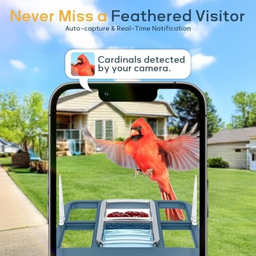 Fazoxo FHD Bird Feeder with Camera,Solar Powered Bird House Camera
