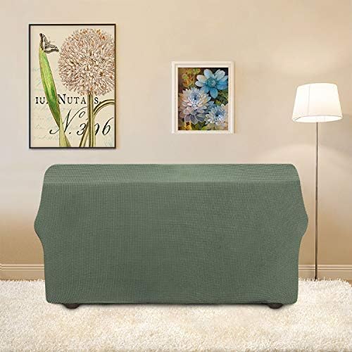 Easy-Going Stretch Loveseat Couch Covers Washable Greyish Green