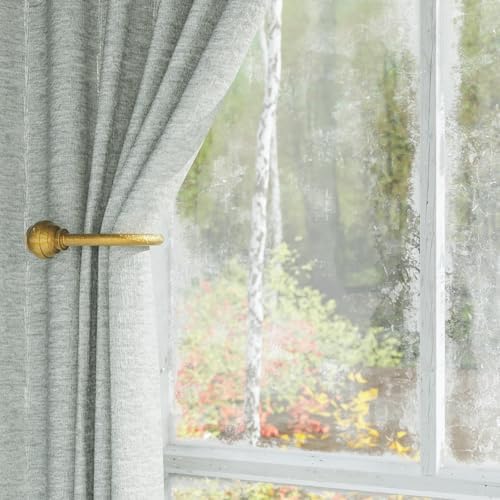Hion Curtain Holdbacks Gold 6pcs, Curtain Tiebacks Wall Mounted Hooks