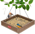 Kingsyard Platform Bird Feeder for Outdoors, Hanging Feeding Tray