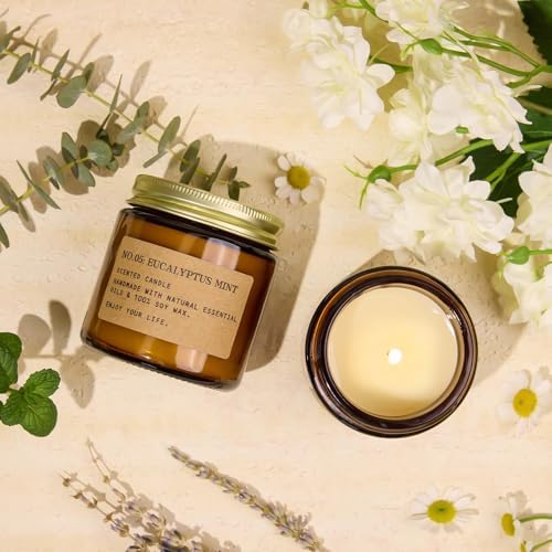 Candles for Home Scented, 6 Pack 3.5 Oz Soy Wax Candles Gifts Sets