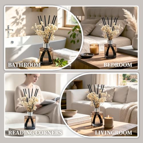 Brakula Reed Diffuser Set, Lavender Vanilla Scent, 4.06 fl oz Essential Oil