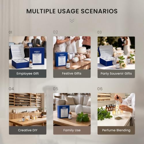 HIQILI Peppermint Essential Oil Wholesale Bulk Set for Skin, Hair Care