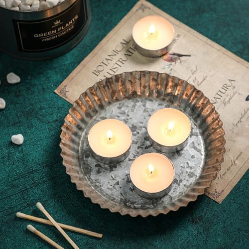 Unscented Tealight Candles - 200 Pack 4 Hours White Small Tea Candles
