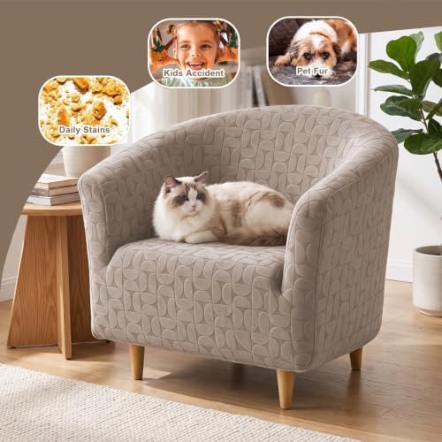 Eco-Ancheng Club Chair Slipcover Tub Chair Cover Stretch Armchair Covers