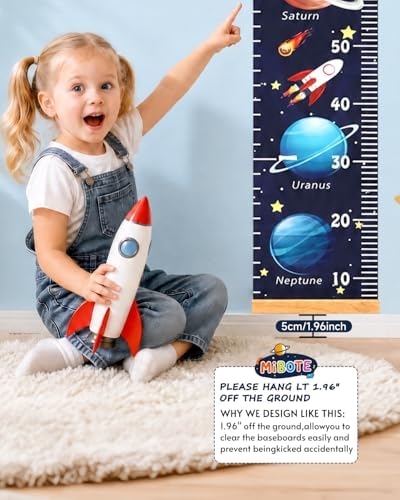 Growth Height Chart for Kids, Removable 79"x7.9" (Planet)