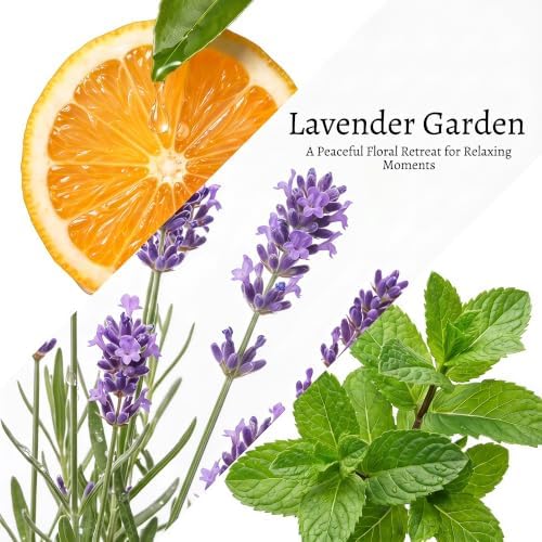 COCORRÍNA Lavender Garden Reed Diffuser Refill, 3.38 fl oz, 6 Reeds