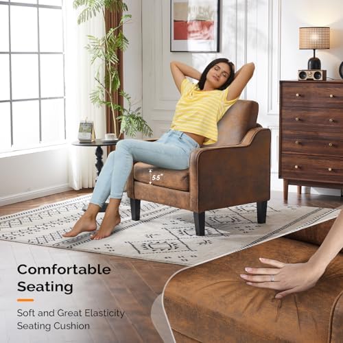 VINGLI Accent Chair Gold Foil Upholstered Armchair, 380 LBS, Living Room