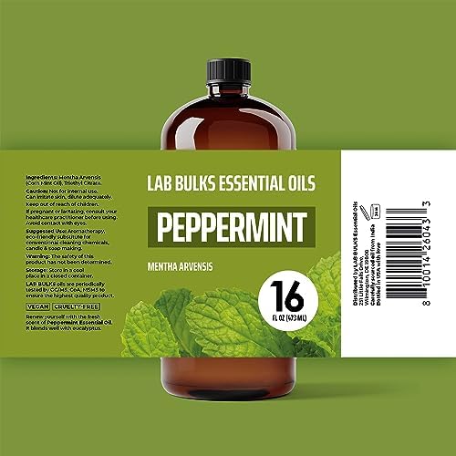 Lab Bulks Essential Oil Peppermint 16 oz - 2 Pack