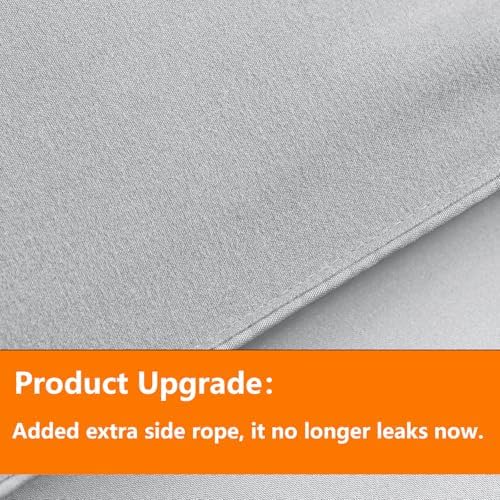 Light Grey Queen Size Comforter Set - 7 Pieces, Bed in a Bag Bedding Sets with All Season Soft Quilted Warm Fluffy Reversible Comforter,Flat Sheet,Fitted Sheet,2 Pillow Shams,2 Pillowcases,Light Gray