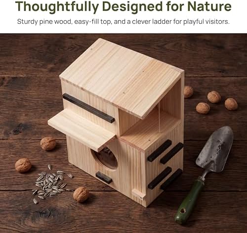 Large Wooden Squirrel House Outdoor,Squirrel Nesting Box