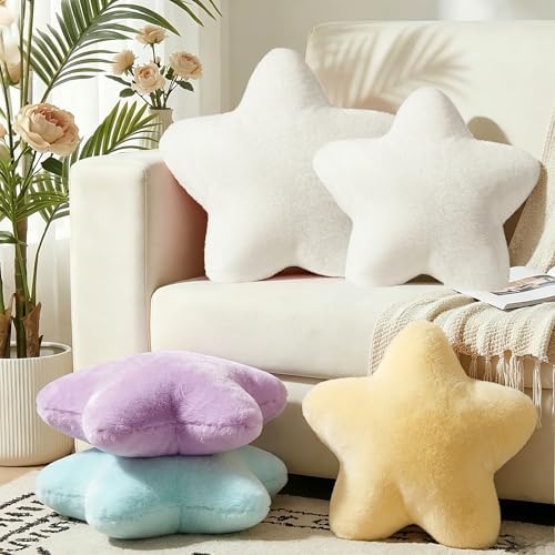 White Star Pillow 19" Large Cute Decorative Throw Pillows Floor Cushions