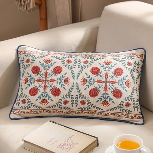 patdrea Designer French Vintage Lumbar Throw Pillow Cover,12"x20"