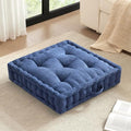 Intelligent Design Floor Pillow, Large Cushion for Meditation, 24x24 Navy
