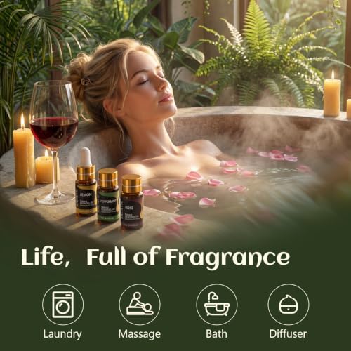 SACATR 50 Pcs Natural Essential Oil Set,Fragrance Oil Scent (50 * 5ML)