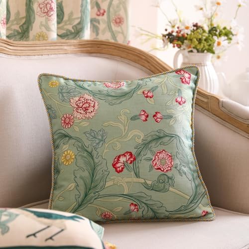 patdrea Designer French Vintage Throw Pillow Cover,18"x18",Set of 2