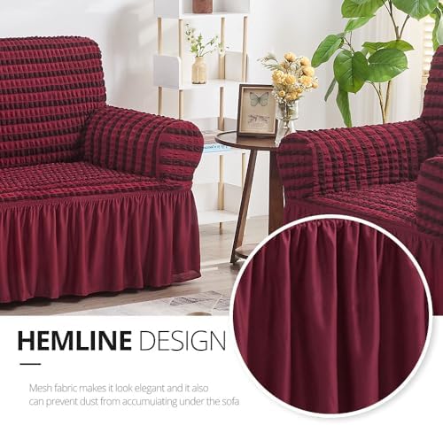 NICEEC Arm Chair Covers Armchair Covers Universal Slipcovers with Skirt