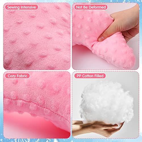 Fumete Starfish Pillow Beach Starfish Shaped Throw Pillows 20'' Stuffed Animal Cute Plush Coastal Decor Ocean Star Pillow Plush Cushion for Bedroom Living Room Sofa Couch(Pink,2 Pcs)