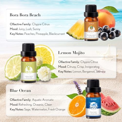 JCLOUD Summer Fragrance Oils Set, 6x10mL