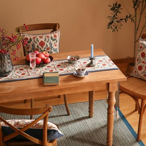 patdrea Designer French Elegant Floral Table Runner,12"X71"