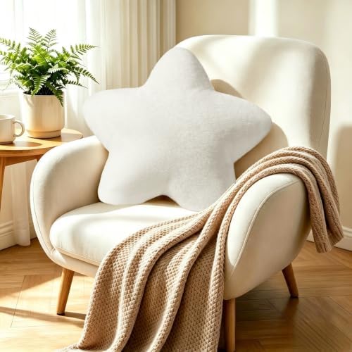White Star Pillow 19" Large Cute Decorative Throw Pillows Floor Cushions